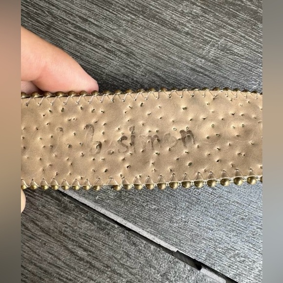 b.b. Simon Gold Fire Double Row Size 32 Studded Crystal belt - Picture 6 of 10